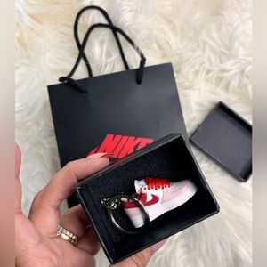 Nike Air force 1 key chain pink and red ✨